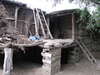 Hütten im Dorf